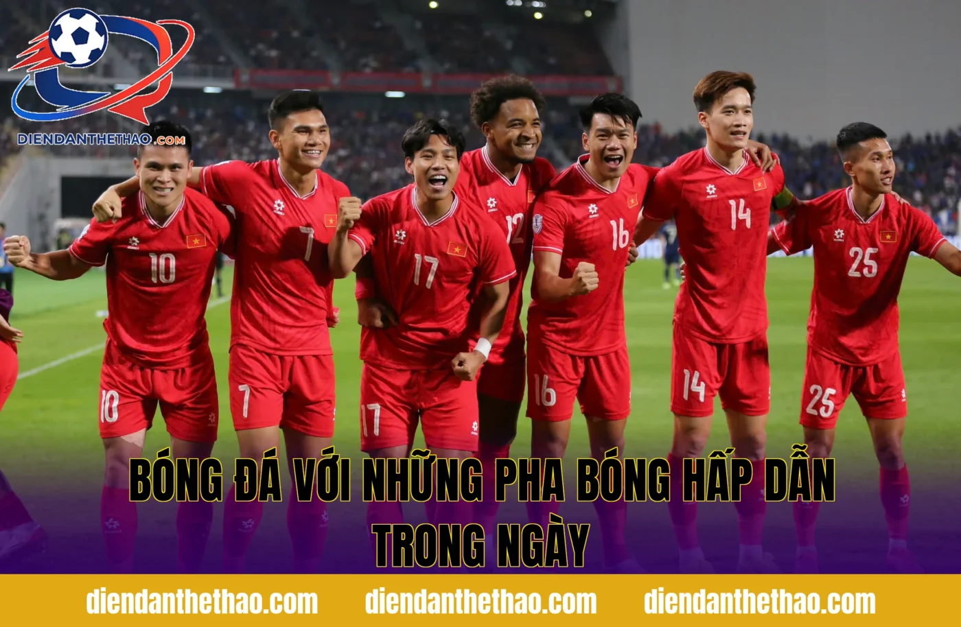 Bóng đá với những pha bóng hấp dẫn trong ngày