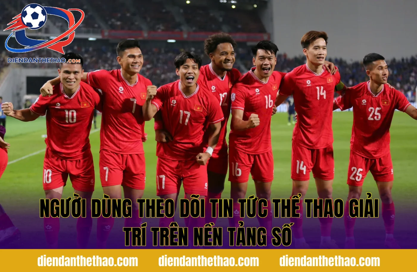 Người dùng theo dõi tin tức thể thao giải trí trên nền tảng số