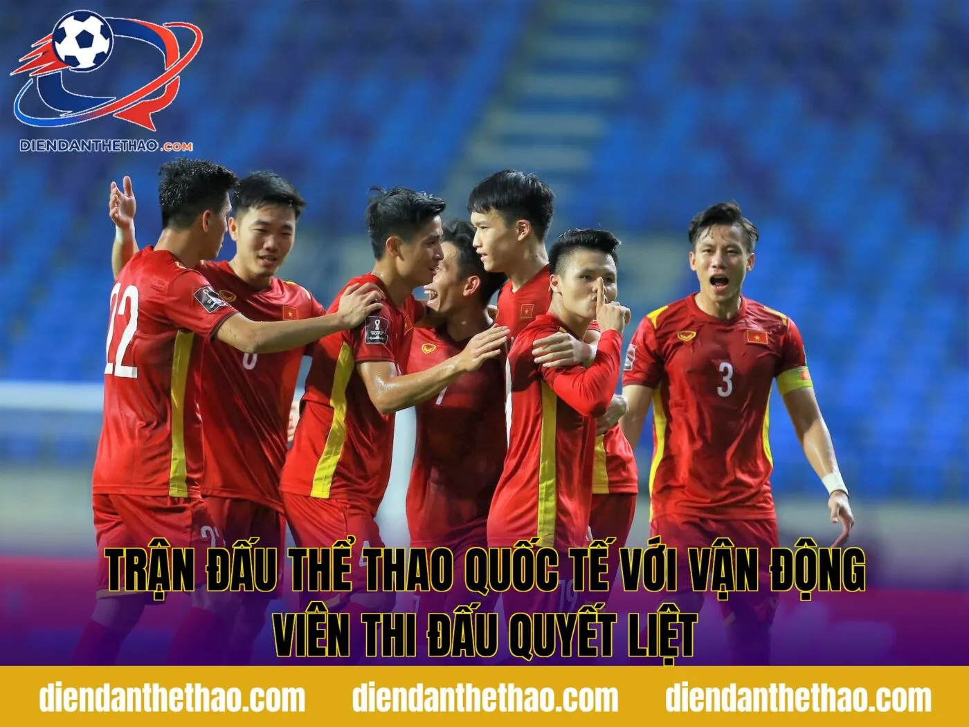 Trận đấu thể thao quốc tế với vận động viên thi đấu quyết liệt