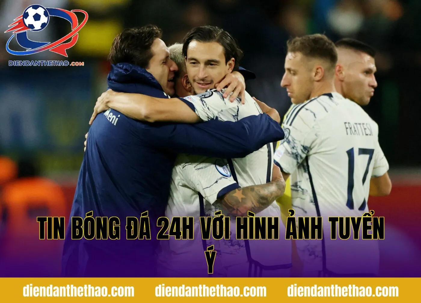 tin bóng đá 24h với hình ảnh tuyển Ý