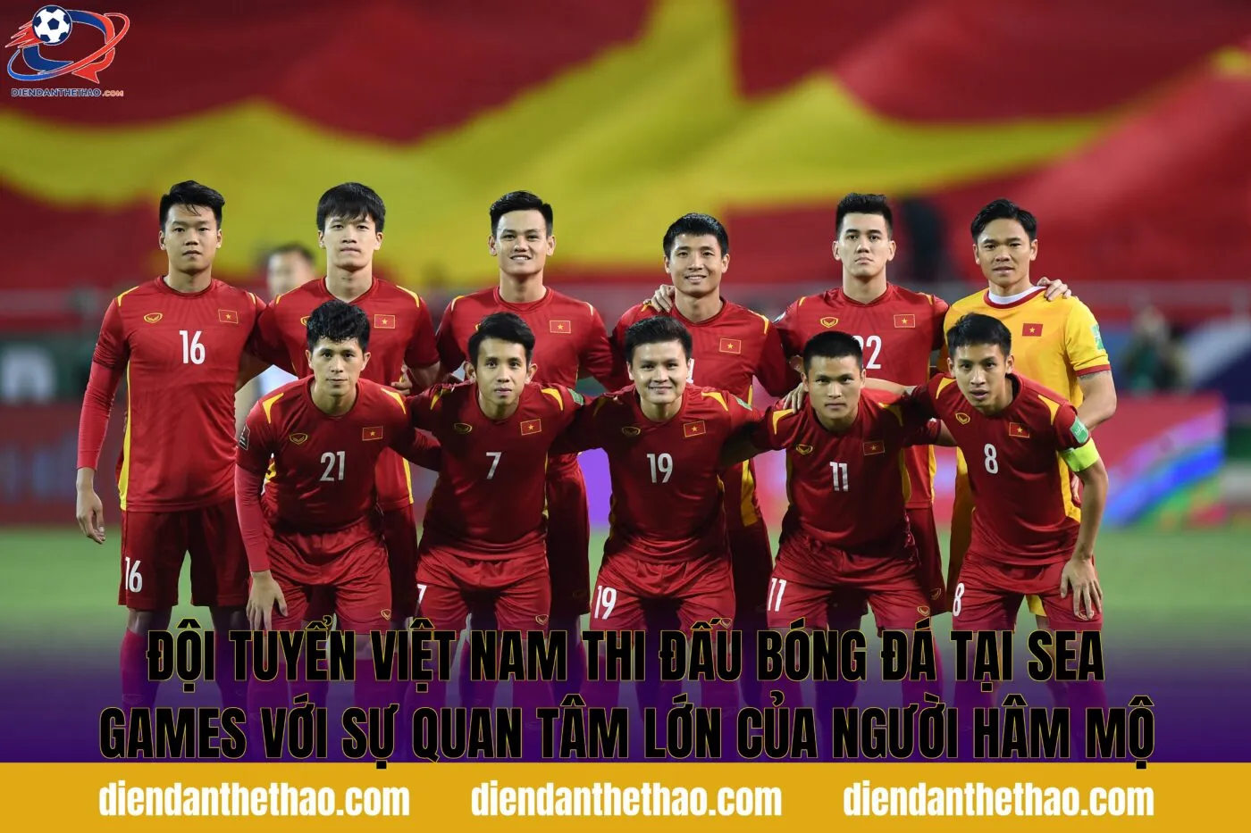 Đội tuyển Việt Nam thi đấu bóng đá tại SEA Games với sự quan tâm lớn của người hâm mộ