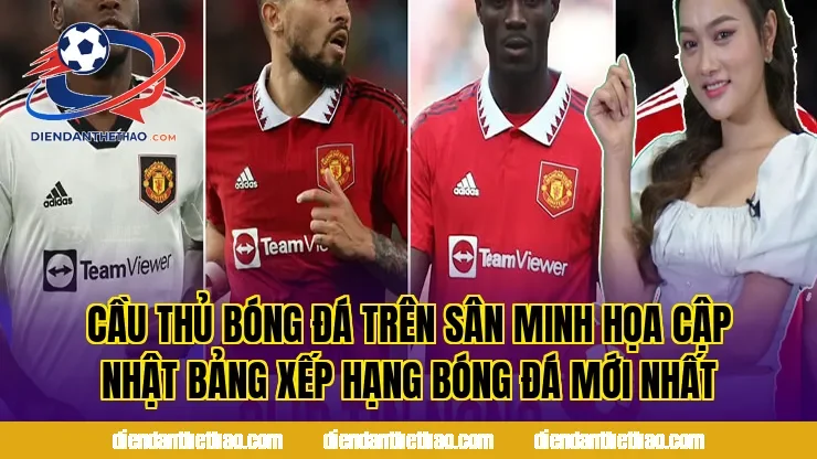 Cầu thủ bóng đá trên sân minh họa cập nhật bảng xếp hạng bóng đá mới nhất
